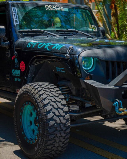 ORACLE Lighting High Powered ColorSHIFT 2.0 LED Headlights (FRONT): Jeep Wrangler (07-18) - Black