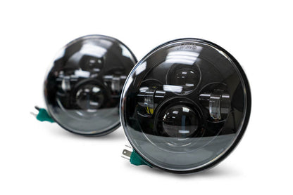 DV8 Offroad LED Projector Headlights: Jeep Wrangler JK 2007-2018