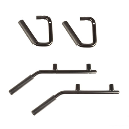 Rugged Ridge Steel Grab Handles Kit (F&R): Jeep Wrangler (07-18) / Grand Cherokee (05-10) w/ Hardware - Black