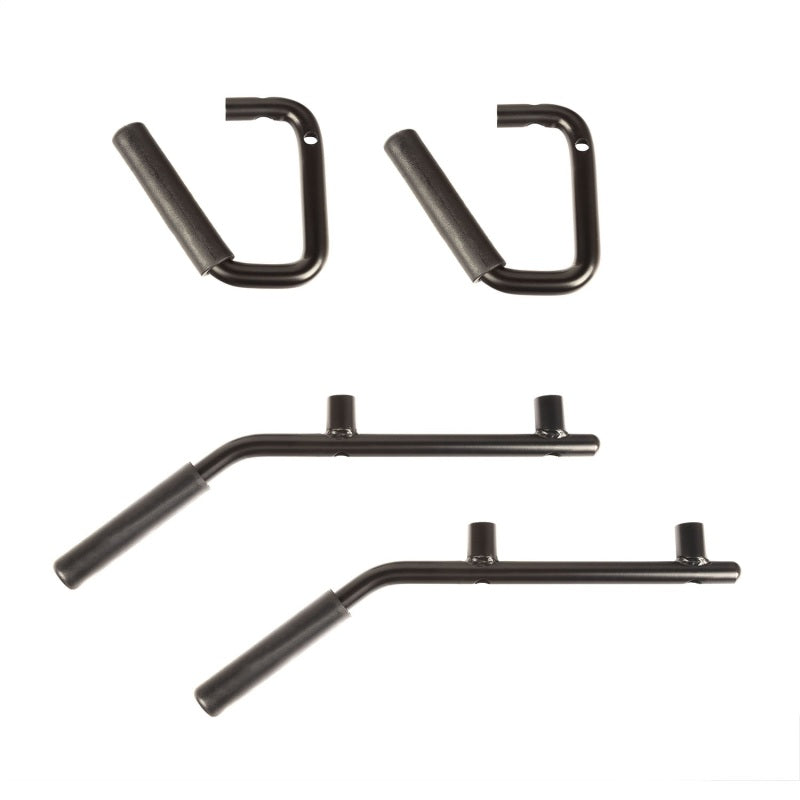 Rugged Ridge Steel Grab Handles Kit (F&R): Jeep Wrangler (07-18) / Grand Cherokee (05-10) w/ Hardware - Black