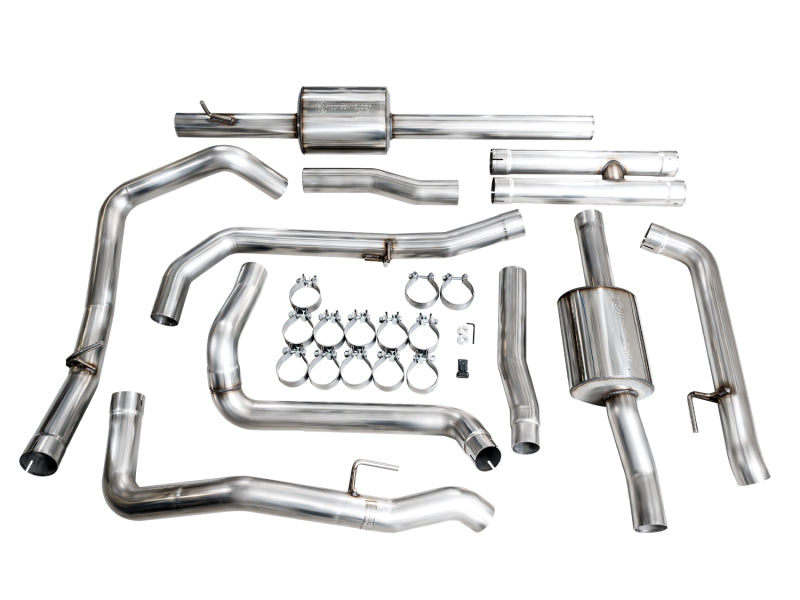 AWE Tuning 4th Gen GM 1500 6.2L Catback Split Rear Exit (w/ Bumper Cutouts) - OE Tips (3015-31202)
