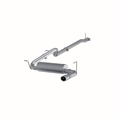 MBRP Aluminum Cat Back Single Rear Exit Exhaust: Jeep Wrangler (07-17) / Wrangler JK (18)