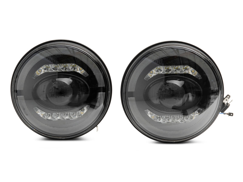 Raxiom Axial Series LED Headlights (FRONT) w/ Black Housing: Jeep Wrangler (07-18)