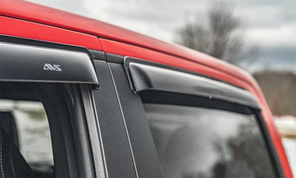 AVS Ventvisor Outside Mount Window Deflectors (4PC): Dodge Ram Crew Cab (09-18) - Smoke