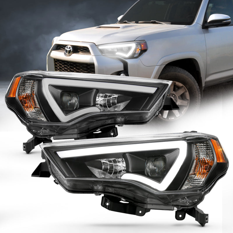 ANZO USA Projector Headlights Plank Style Chrome w/ Amber | Toyota 4Runner (14-23) (111416)