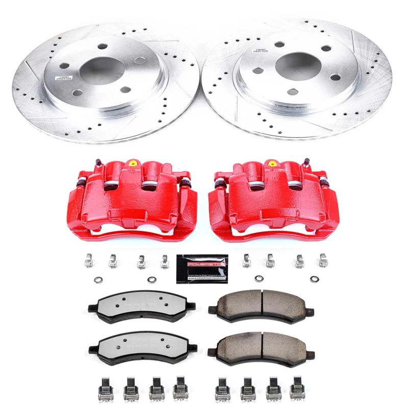 PowerStop Z36 Truck & Tow Brake Kit w/ Calipers (FRONT): Dodge Durango / Ram 1500 (04-24)