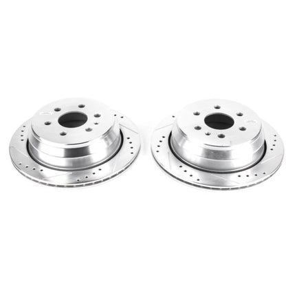 PowerStop Rear Evolution Drilled & Slotted Rotors | Chevrolet Colorado (15-19) / GMC Canyon (15-22) (AR82189XPR)