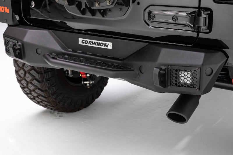 Go Rhino Rockline Stubby Rear Bumper: Jeep Wrangler JL 2018-2026