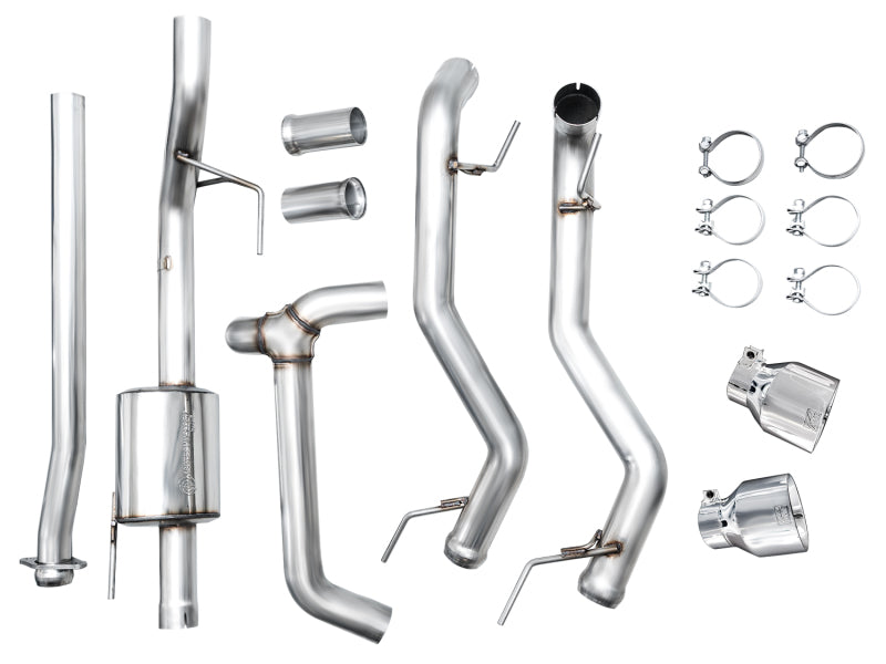 AWE Tuning 2021+ Ford F-150 Tremor Catback w/ Bumper Cutouts & Chrome Silver Tips | Ford F-150 (21-23) (3020-32402)