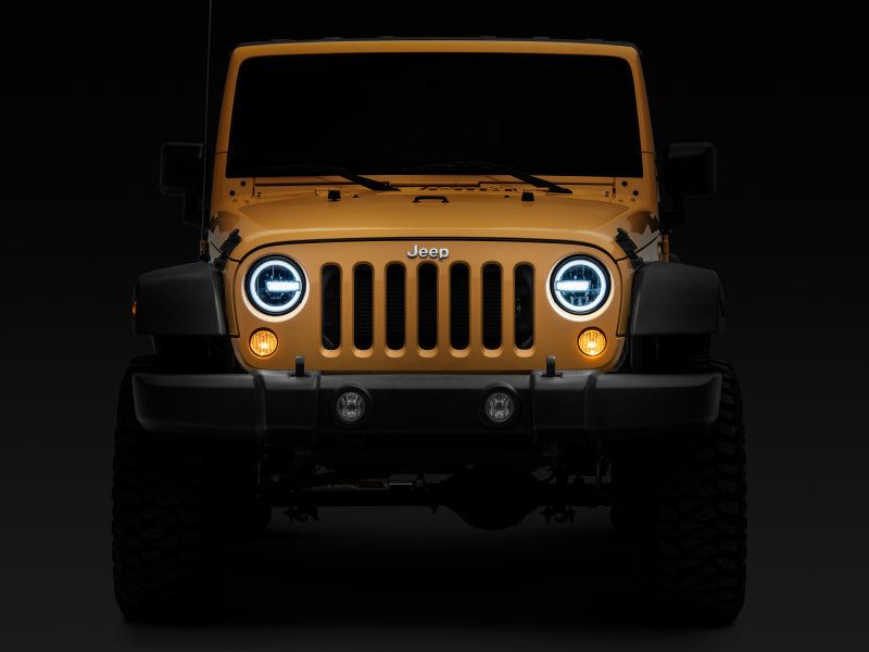 Raxiom 7-Inch LED Headlights w/ Halos | Jeep Wrangler TJ / JK (J155018)