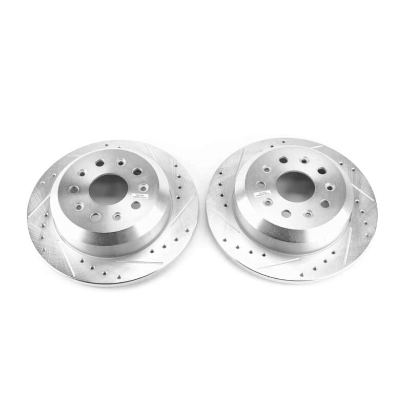 PowerStop Rear 2018-2025 Jeep Wrangler JL Evolution Drilled & Slotted Rotors | Jeep Wrangler (18-25) (AR8389XPR)