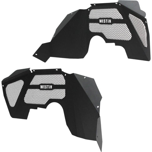 Westin Textured Black Inner Fenders (FRONT): Jeep Wrangler JK 2007-2018
