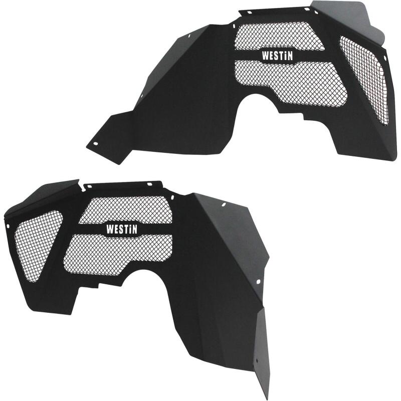 Westin Textured Black Inner Fenders (FRONT): Jeep Wrangler JK 2007-2018