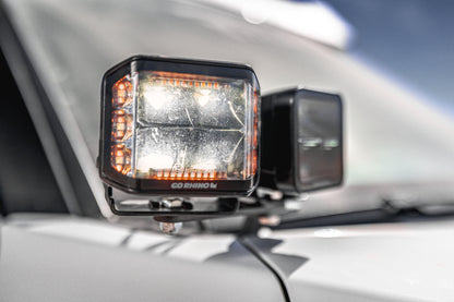 Go Rhino XE Hood Hinge Cube Light Mount | Ford Ranger / Bronco (19-26) (732400T)