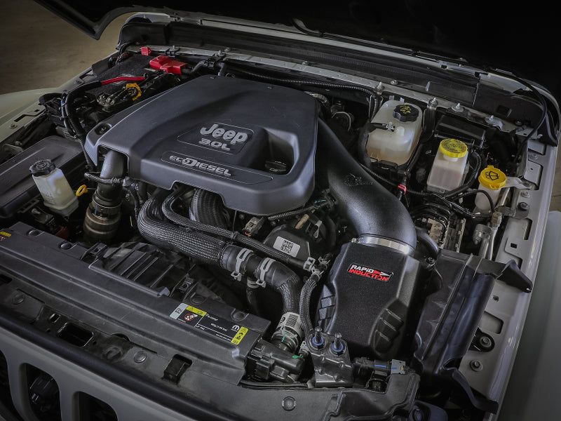 aFe Rapid Induction Cold Air Intake (w/Pro DRY S Filter): Jeep Gladiator 3.0L EcoDiesel / Wrangler 3.0L EcoDiesel (20-23)