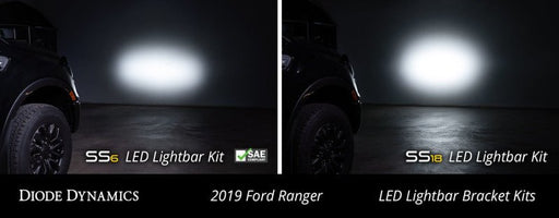 Diode Dynamics 19 - 21 Ford Ranger SS6 LED Lightbar Kit - Amber Driving Lights offroad accessory | Iron Ridge Offroad