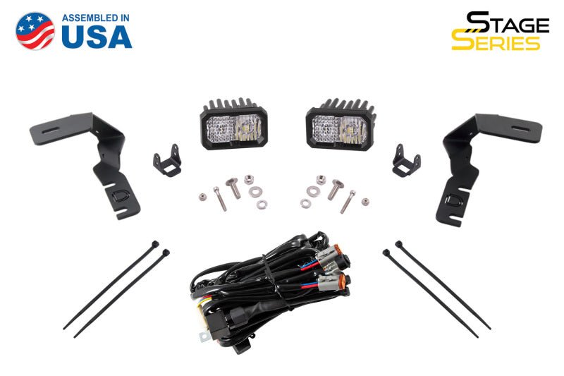 Diode Dynamics 19 - 21 Ford Ranger Stage Series 2 - Inch LED Ditch Light Kit - Pro White Combo Lights offroad accessory | Iron Ridge Offroad