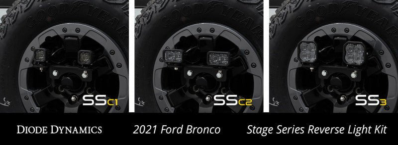 Diode Dynamics 2021+ Ford Bronco C2 Sport Stage Series Reverse Light Kit Lights offroad accessory | Iron Ridge Offroad