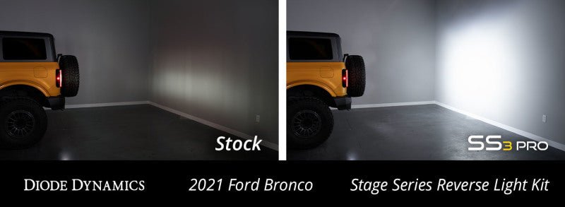 Diode Dynamics 2021+ Ford Bronco Stage Series Reverse Light Bracket Kit Lights offroad accessory | Iron Ridge Offroad