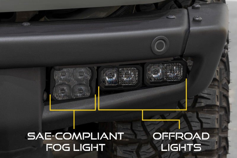 Diode Dynamics 21 - Up Ford Bronco Stage Series Fog Pocket Kit - White Sport Lights offroad accessory | Iron Ridge Offroad