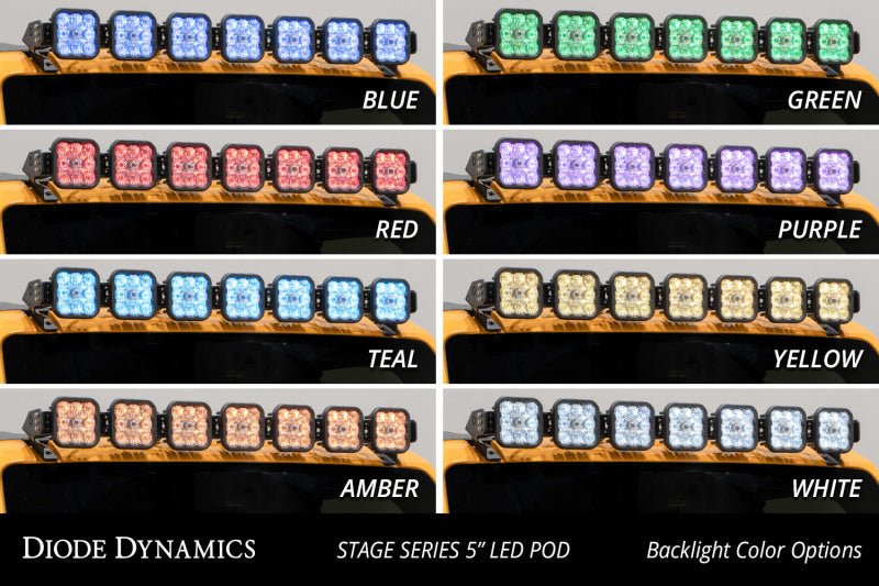 Diode Dynamics Bronco SS5 Sport CrossLink Windshield - White Combo Lightbar Kit Lights offroad accessory | Iron Ridge Offroad