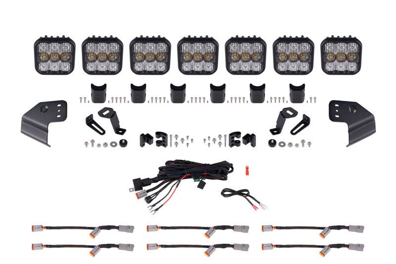 Diode Dynamics Bronco SS5 Sport CrossLink Windshield - White Combo Lightbar Kit Lights offroad accessory | Iron Ridge Offroad