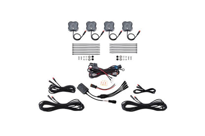Diode Dynamics RGBW Rock Light Installer Kit w/Controller 4 - pack Lights offroad accessory | Iron Ridge Offroad