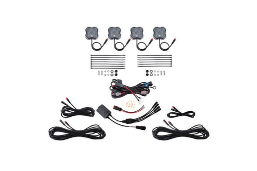 Diode Dynamics RGBW Rock Light Installer Kit w/Controller 4 - pack Lights offroad accessory | Iron Ridge Offroad