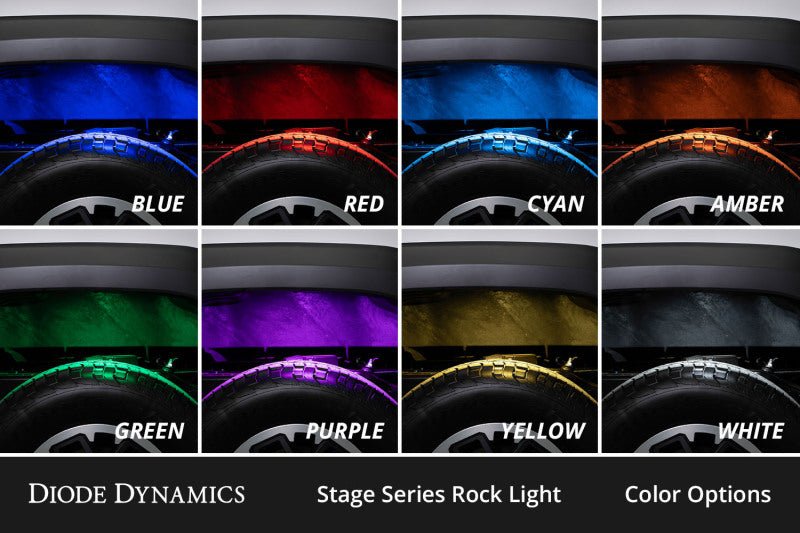 Diode Dynamics RGBW Rock Light Installer Kit w/Controller 4 - pack Lights offroad accessory | Iron Ridge Offroad