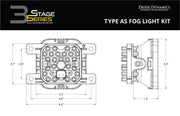 Diode Dynamics SS3 Pro Type AS Kit ABL - Yellow SAE Fog Lights offroad accessory | Iron Ridge Offroad