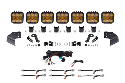 Diode Dynamics SS5 CrossLink Windshield Yellow Combo Pro Lightbar Kit - 2021+ Ford Bronco Lights offroad accessory | Iron Ridge Offroad