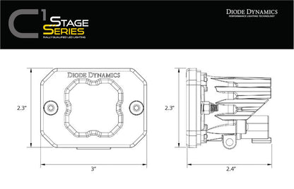 Diode Dynamics Stage Series Flush Mount Reverse C2 Pro Light Kit Lights offroad accessory | Iron Ridge Offroad