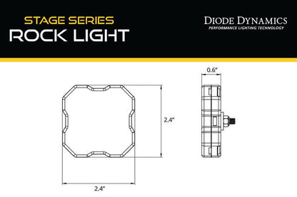 Diode Dynamics Stage Series RGBW LED Rock Light Kit 8 - pack Lights offroad accessory | Iron Ridge Offroad