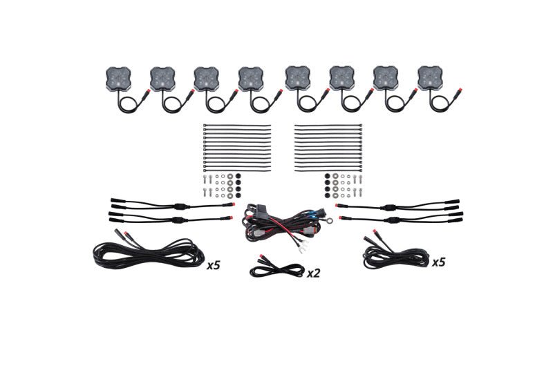 Diode Dynamics Stage Series RGBW LED Rock Light Kit 8 - pack Lights offroad accessory | Iron Ridge Offroad