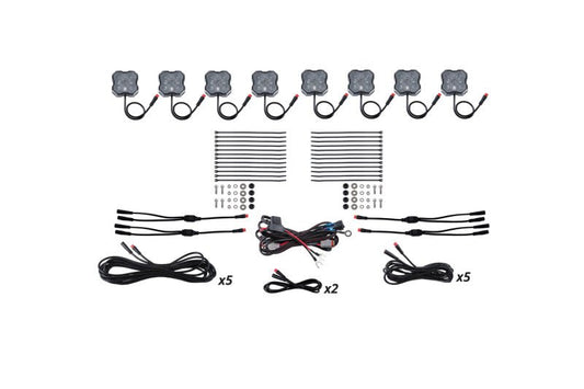 Diode Dynamics Stage Series RGBW LED Rock Light Kit 8 - pack Lights offroad accessory | Iron Ridge Offroad