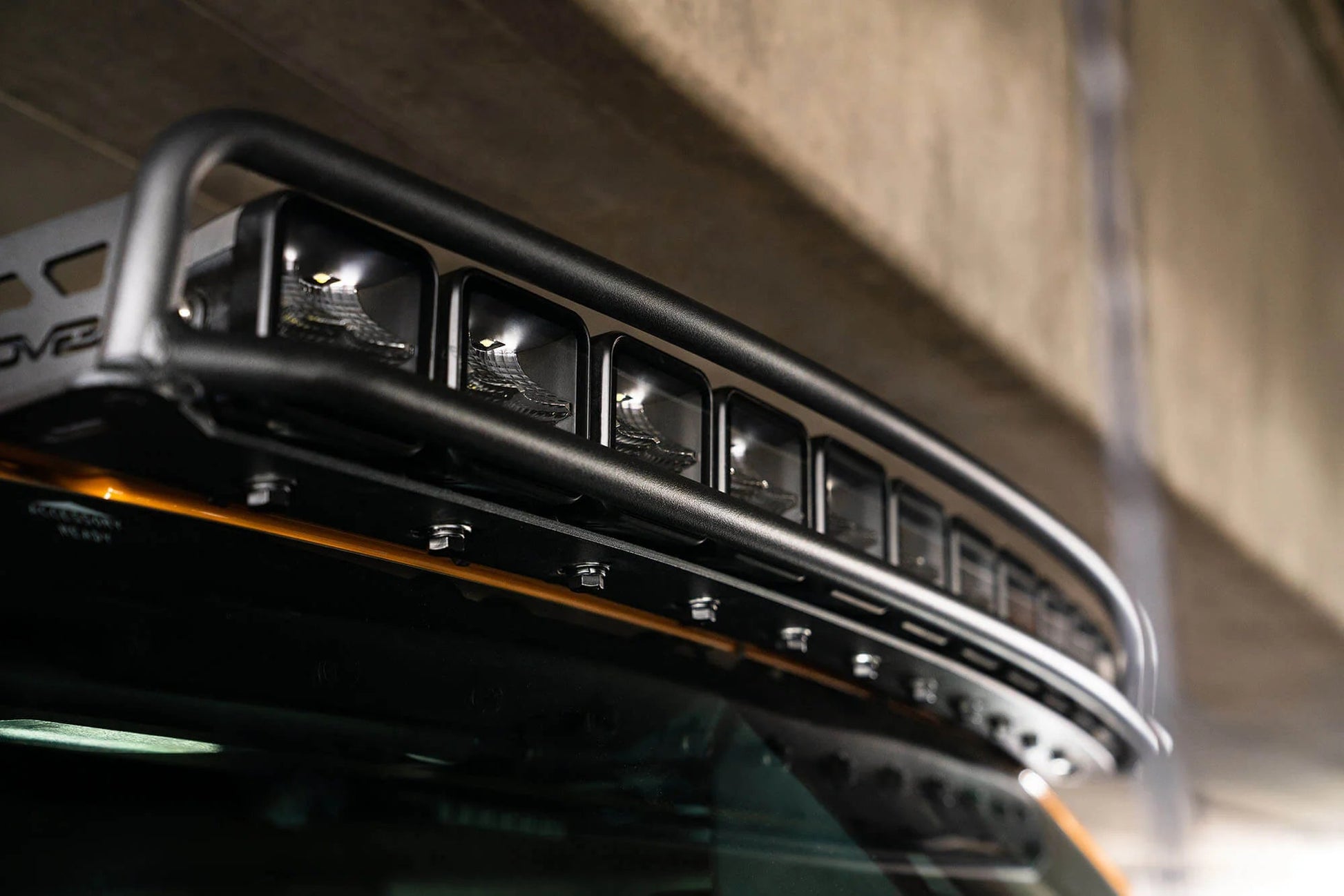 DV8 40 in Curved LED Light Bar Mount - 2021+ Ford Bronco Exterior Styling offroad accessory | Iron Ridge Offroad