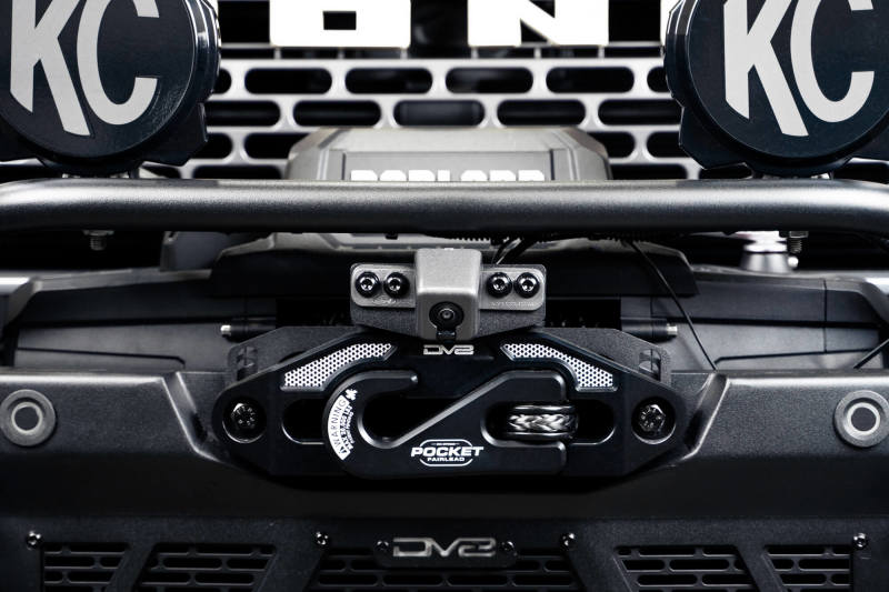 DV8 6th Gen 2021+ Ford Bronco Front Camera Relocation Bracket offroad accessory | Iron Ridge Offroad