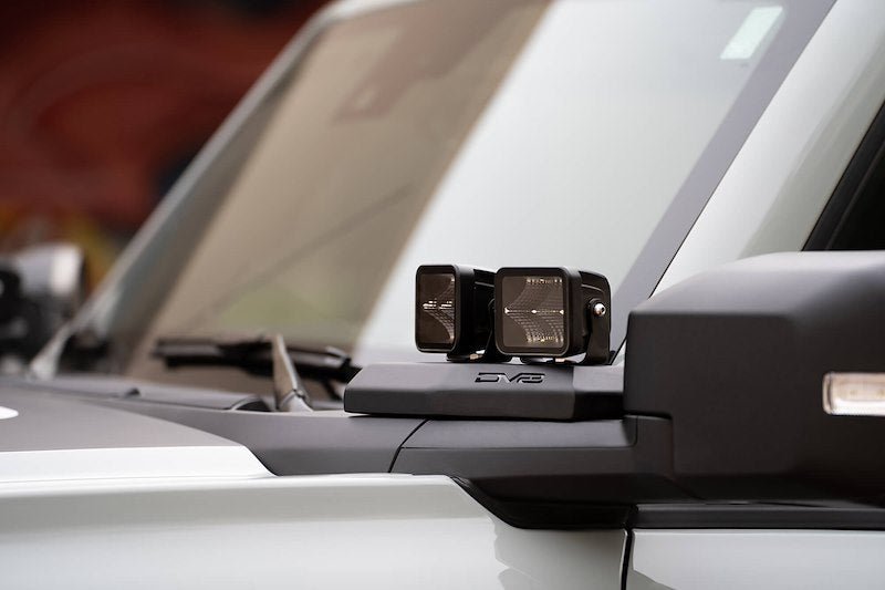 DV8 A - Pillar Pod Light Mounts - 2021+ Ford Bronco Exterior Styling offroad accessory | Iron Ridge Offroad