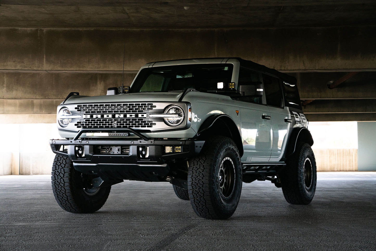 DV8 Factory Steel Bumper Bull Bar - 2021+ Ford Bronco Exterior Styling offroad accessory | Iron Ridge Offroad