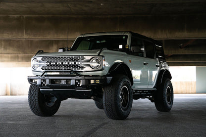 DV8 Factory Steel Bumper Bull Bar - 2021+ Ford Bronco Exterior Styling offroad accessory | Iron Ridge Offroad