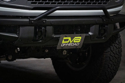 DV8 Factory Steel Front Bumper Relocation License Bracket - 2021+ Ford Bronco Exterior Styling offroad accessory | Iron Ridge Offroad
