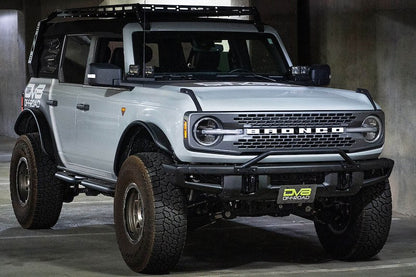 DV8 Factory Steel Front Bumper Relocation License Bracket - 2021+ Ford Bronco Exterior Styling offroad accessory | Iron Ridge Offroad