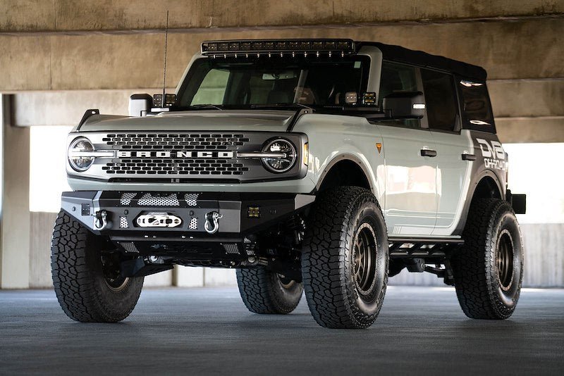 DV8 MTO V1 Front Winch Bumper - 2021+ Ford Bronco Bumpers offroad accessory | Iron Ridge Offroad