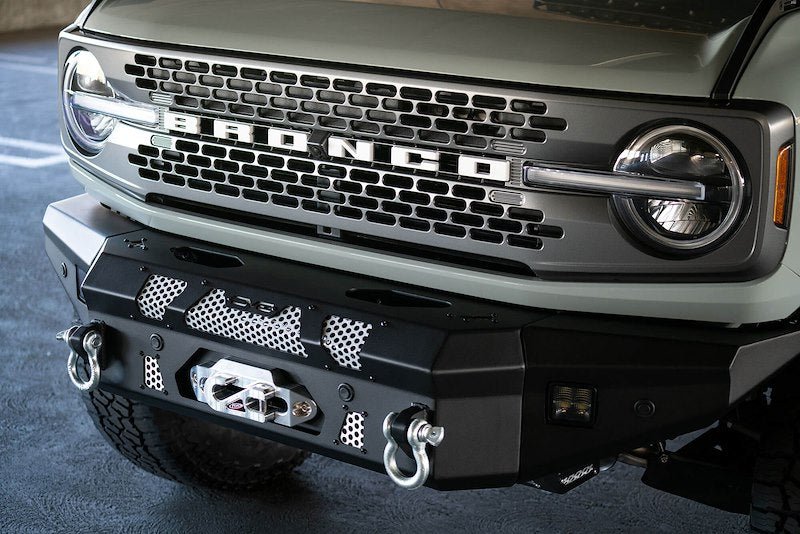 DV8 MTO V1 Front Winch Bumper - 2021+ Ford Bronco Bumpers offroad accessory | Iron Ridge Offroad