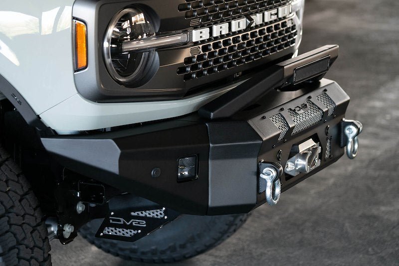 DV8 MTO V1 Front Winch Bumper - 2021+ Ford Bronco Bumpers offroad accessory | Iron Ridge Offroad