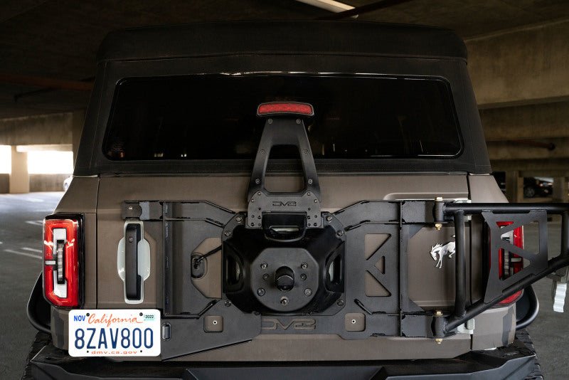 DV8 Offroad 2021 - 2022 Ford Bronco 3rd Brake Light Extension Bracket – Fits Up to 38 - Inch Spare Tire Lights offroad accessory | Iron Ridge Offroad