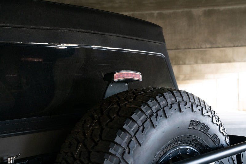 DV8 Offroad 2021 - 2022 Ford Bronco 3rd Brake Light Extension Bracket – Fits Up to 38 - Inch Spare Tire Lights offroad accessory | Iron Ridge Offroad