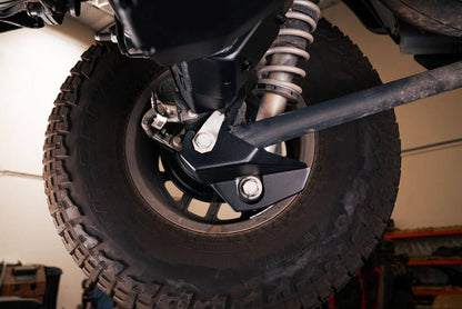 DV8 Offroad 2021 - 2022 Ford Bronco Rear Shock Guard Skid Plates Body Armor & Protection offroad accessory | Iron Ridge Offroad