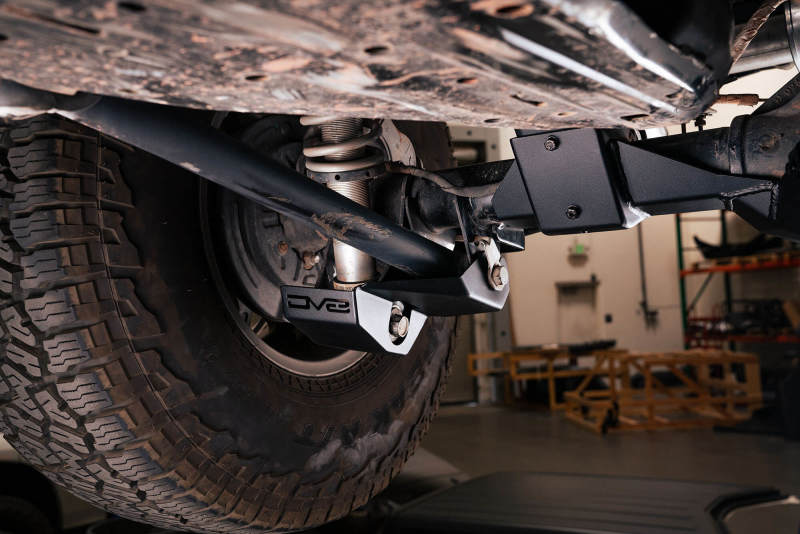 DV8 Offroad 2021 - 2022 Ford Bronco Rear Shock Guard Skid Plates Body Armor & Protection offroad accessory | Iron Ridge Offroad