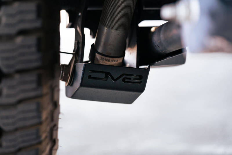 DV8 Offroad 2021 - 2022 Ford Bronco Rear Shock Guard Skid Plates Body Armor & Protection offroad accessory | Iron Ridge Offroad